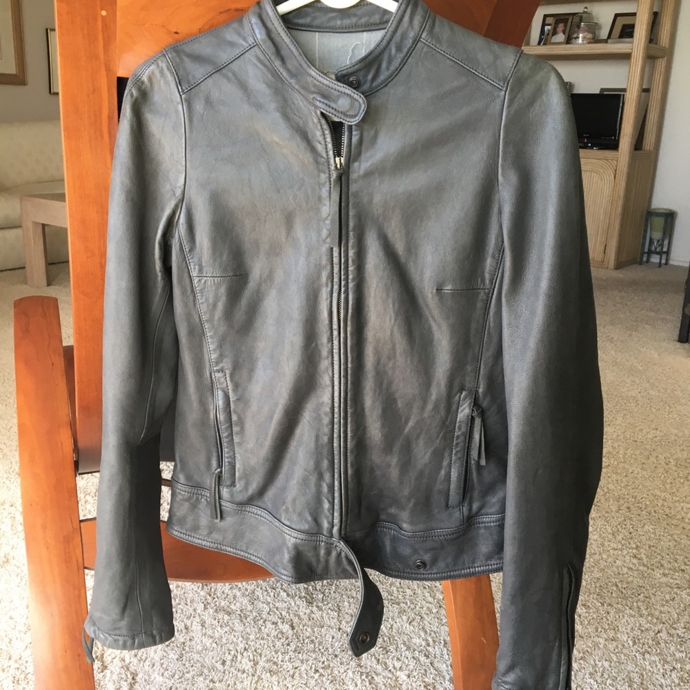 Gray Leather Jacket - image 1
